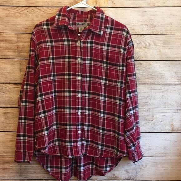 WRANGLER WRANCHER FLANNEL SHIRT IN RED PLAID‎ - Picture 1 of 6